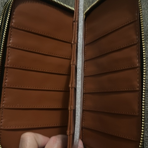 Joy mangano leather double wallet wristlet nwot - Picture 4 of 10